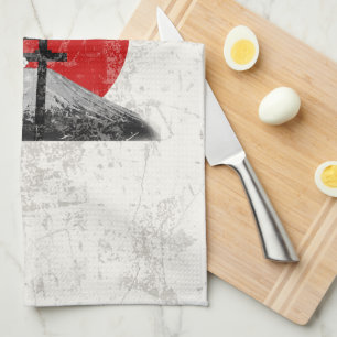 Paño De Cocina Bandera y símbolos de Japón ID153