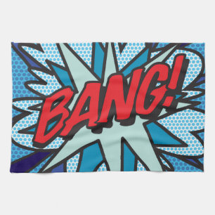 Paño De Cocina BANG Fun Retro Libro Pop Art