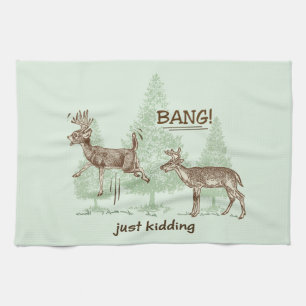 Paño De Cocina ¡Bang! ¡Sólo Kidding! Cazando humor