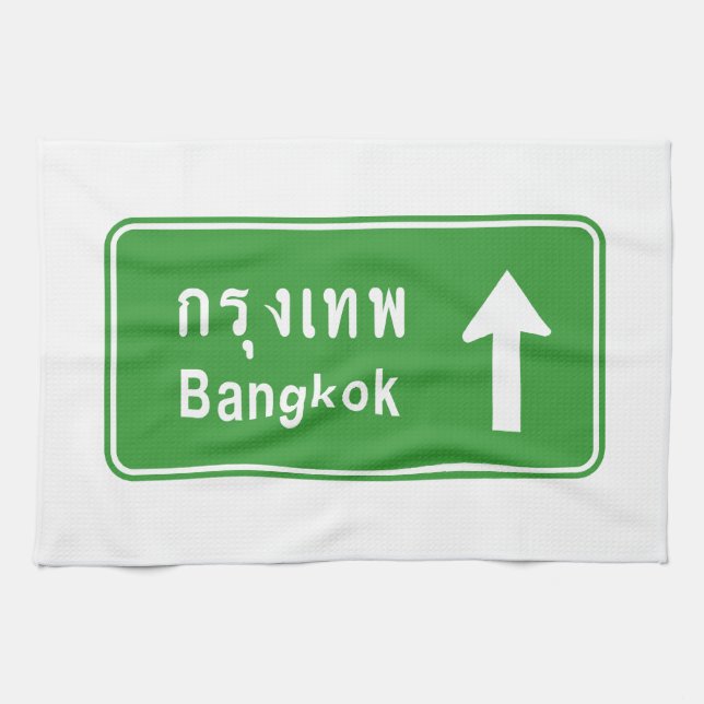 Paño De Cocina Bangkok delante ⚠ Rótulo de tráfico por carretera  (Horizontal)