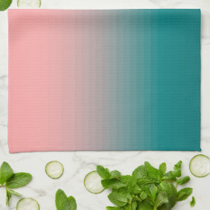 Paño De Cocina Baño rosa y Verde azulado