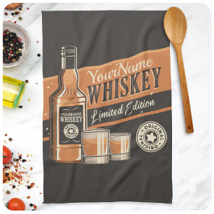 Paño De Cocina Bar occidental personalizado para botellas de lico