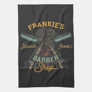 Paño De Cocina Barbería Personalizada Cortes de Pelo Retro Afeita