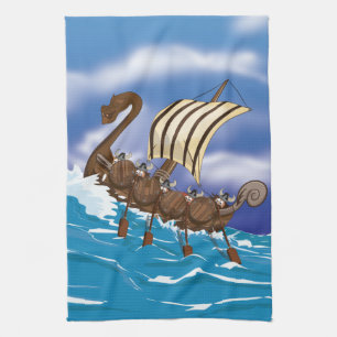 Paño De Cocina Barco Vikingo