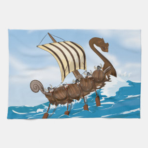 Paño De Cocina Barco Vikingo
