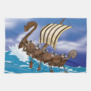 Paño De Cocina Barco Vikingo