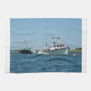Paño De Cocina Barcos del puerto de Chatham