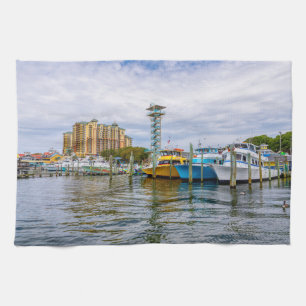 Paño De Cocina Barcos estacionados Destin Florida Harbour Kitchel