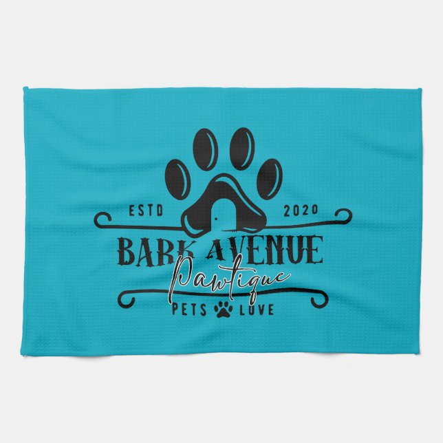 Paño De Cocina Bark Ave Pawtique [logotipo1] (Horizontal)