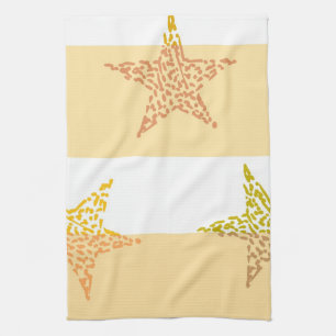 Paño De Cocina Barras y estrellas del melocotón