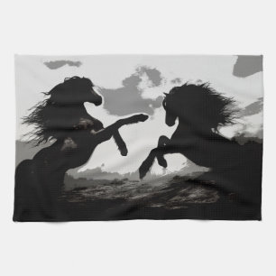 Paño De Cocina Batalla de los caballos - Arte equino