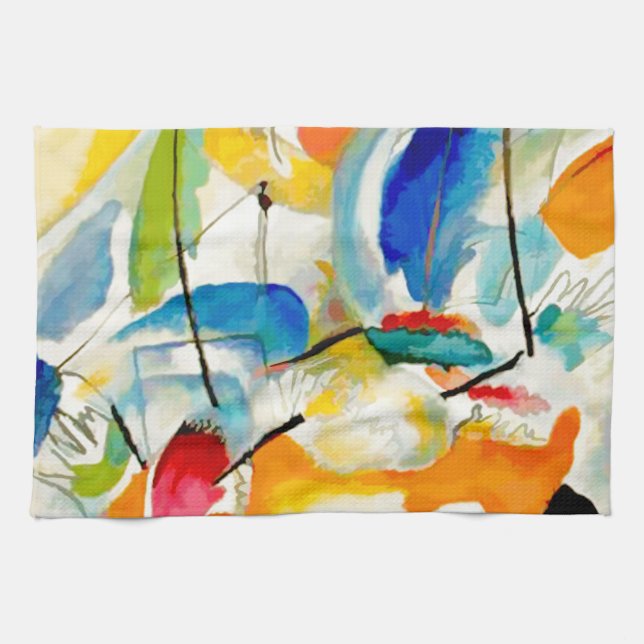 Paño De Cocina Batalla del mar de Kandinsky 1913 (Horizontal)