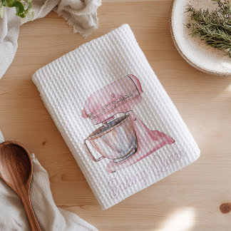 Paño De Cocina Batidora de pie Pink Baking Queen