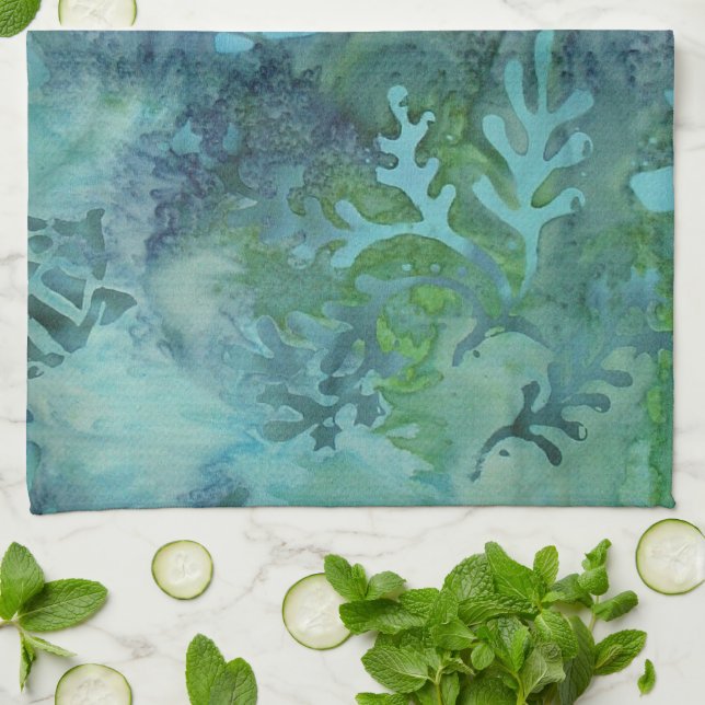 Paño De Cocina Batik de las tortugas de mar (Doblado)