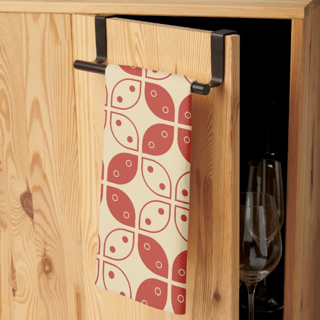 Paño De Cocina Batik Kawung, patrón indonesio, javanés, etnia (Pliegue de tercios)