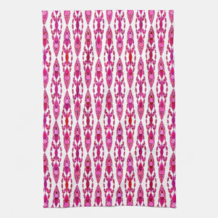 Paño De Cocina Batik tribal - Borquín y rosa fucsia