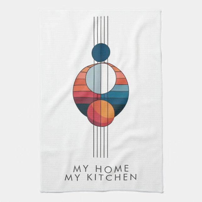 Paño De Cocina Bauhaus Art in five lines and spheres (Vertical)