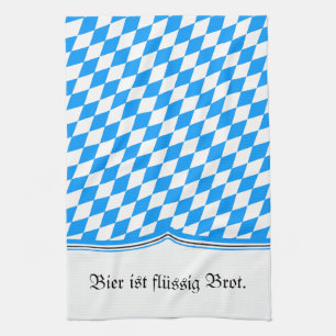 Paño De Cocina Baviera Azul Blanco