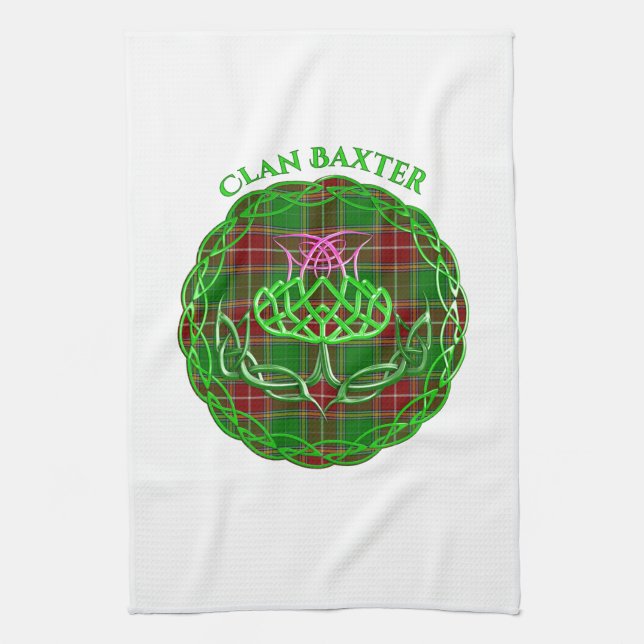 Paño De Cocina Baxter Scottish Tartán Celtic Thistle (Vertical)