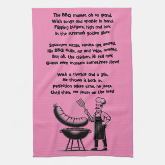 Paño De Cocina BBQ Master’s Humorous Poem