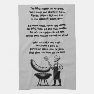 Paño De Cocina BBQ Master’s Humorous Poem