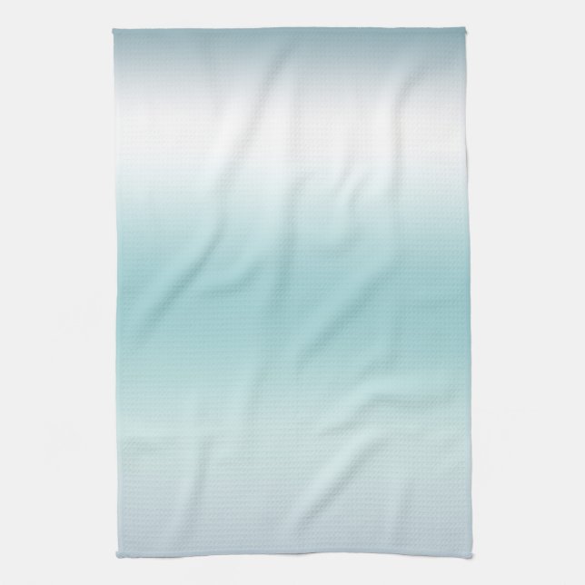 Paño De Cocina Beach Aqua Blue Ombre (Vertical)