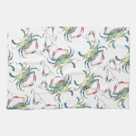 Paño De Cocina Beach Christmas Blue Crab