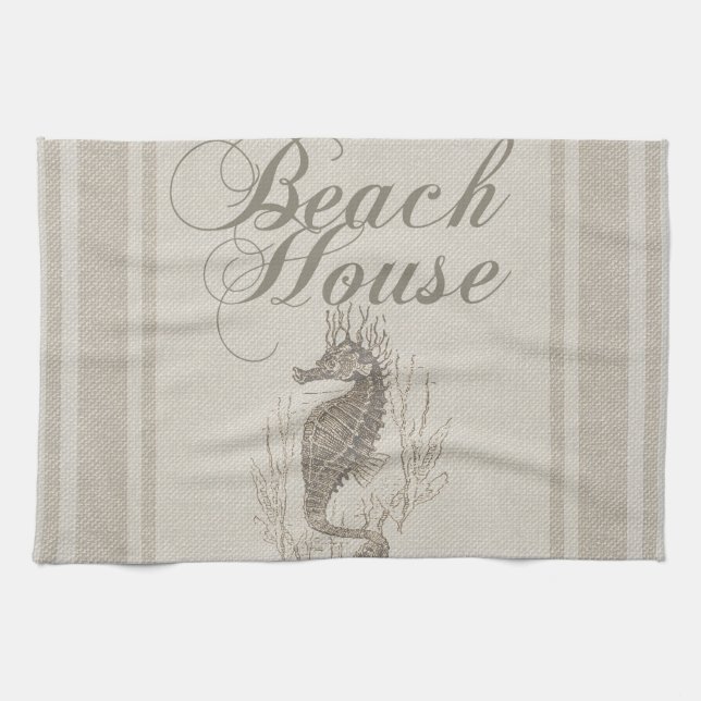 Paño De Cocina Beach House Seahorse Seashore (Horizontal)