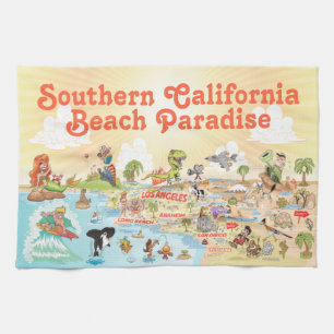 Paño De Cocina Beach Paradise California Kitchen Towel