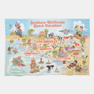 Paño De Cocina Beach Paradise California Kitchen Towel