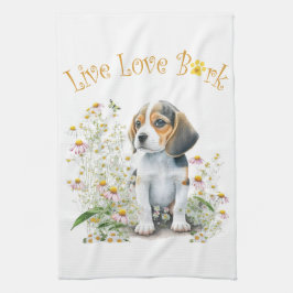 Paño De Cocina Beagle Dog Mom Floral