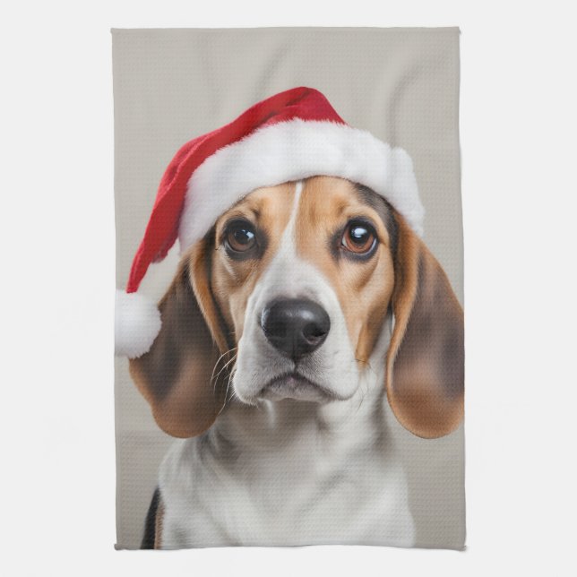 Paño De Cocina Beagle Navidades (Vertical)
