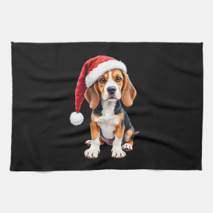 Paño De Cocina Beagle Navidades Perro camiseta de manga larga