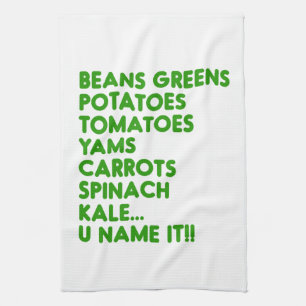 Paño De Cocina Beans Green Potates U Name It Vegan Thankending