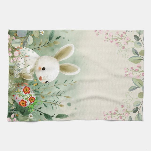 PAÑO DE COCINA BEBÉ BUNNY Y HUEVO ORIENTAL (Horizontal)