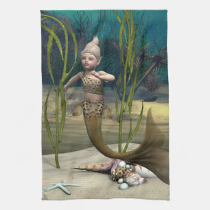 Paño De Cocina Bebé Sirena Adorable