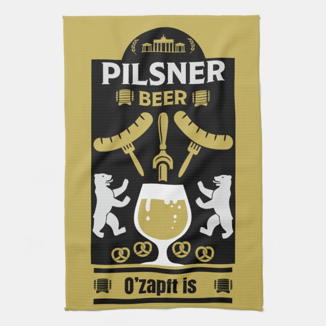 Paño De Cocina Bebedores de cerveza de pilsner alemanes (Vertical)