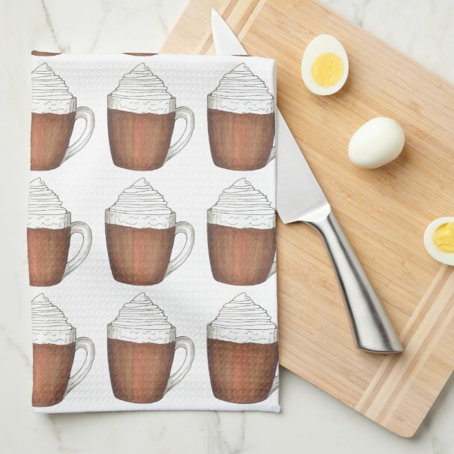 Paño De Cocina Bebida de vacaciones de Navidades de invierno de c (Doblado Cuarto)