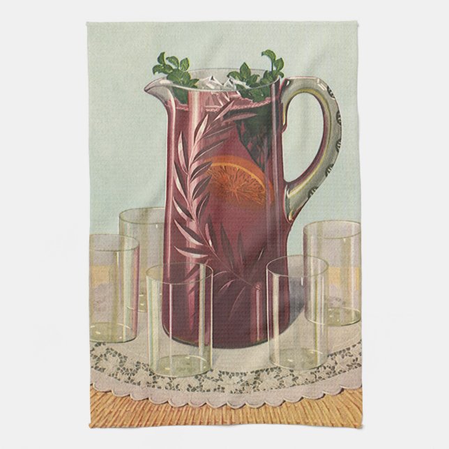 Paño De Cocina Bebidas y bebidas de época, lanzador de Sangria (Vertical)