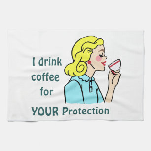 Paño De Cocina Bebo el café