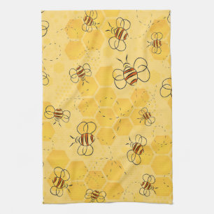Paño De Cocina Bee Buzzing Honey Bees Cute