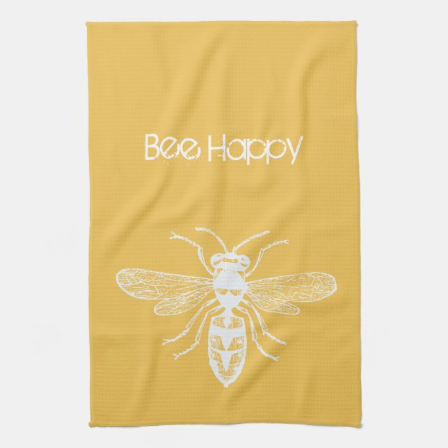 Paño De Cocina Bee Happy (Vertical)