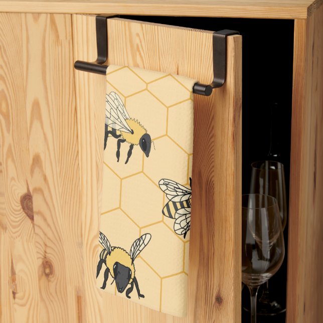 Paño De Cocina Bee Honeycomb (Pliegue de tercios)