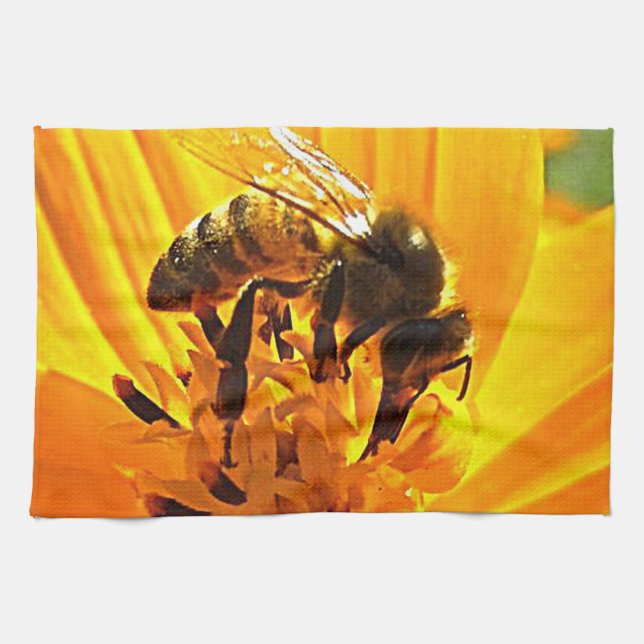 Paño De Cocina Bee on the Flower (Horizontal)