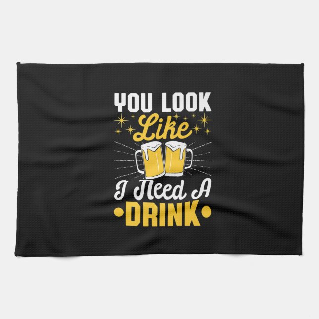 Paño De Cocina Beer Beer Beer Beer Beer Cumpleaños (Horizontal)