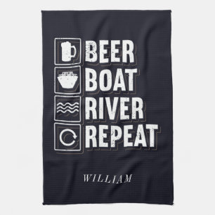 Paño De Cocina Beer Boat River y Bebe Personalizada