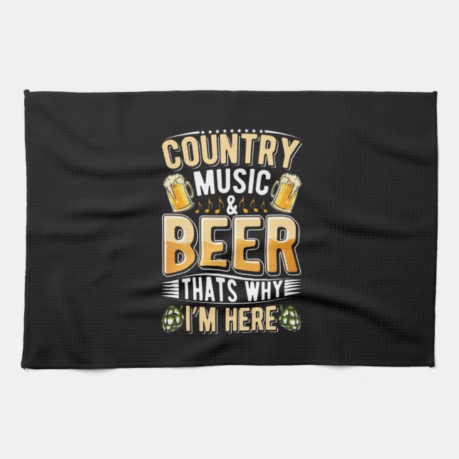 Paño De Cocina Beer Drinker Country Music Beer Drinking Birthday (Horizontal)