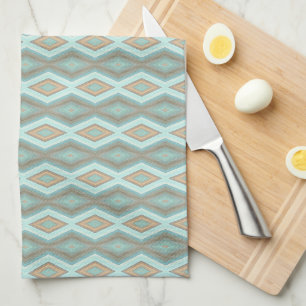 Paño De Cocina Beige Aqua Turquoise Mint Green Square Art