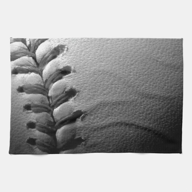 Paño De Cocina Béisbol blanco y negro (Horizontal)