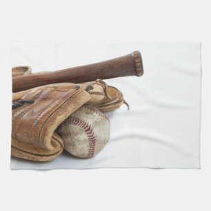 Paño De Cocina Béisbol y palo del vintage